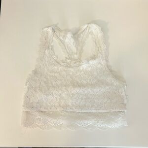 Abercrombie Kids White Lace Bralette